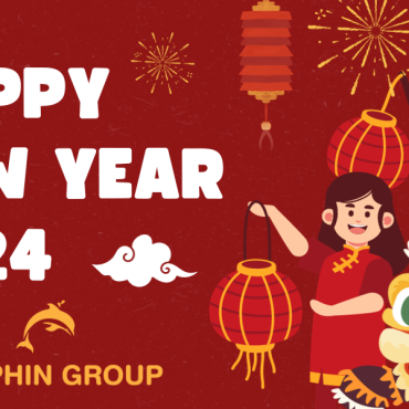 Red Illustrative Happy New Year 2024 Tag