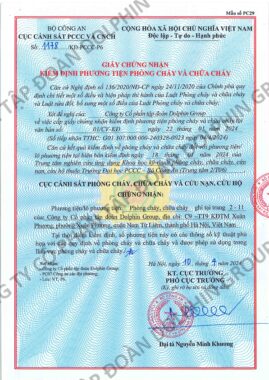 Giấy chứng nhận kiểm định PCCC